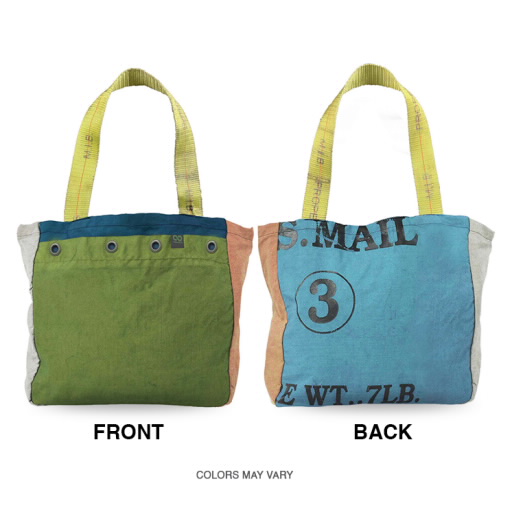 Large Mailbag Tote, Color Block