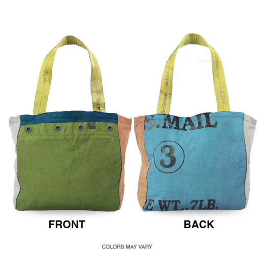 Large Mailbag Tote, Color Block