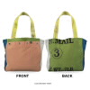 Large Mailbag Tote, Color Block