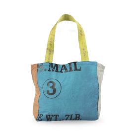 Large Mailbag Tote, Color Block