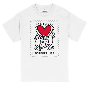 Keith Haring “Forever Heart” Stamp Unisex T-Shirt