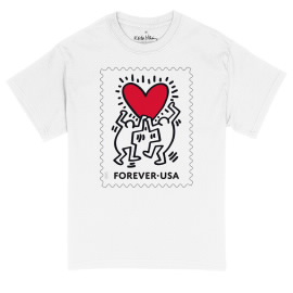 Keith Haring “Forever Heart” Stamp Unisex T-Shirt