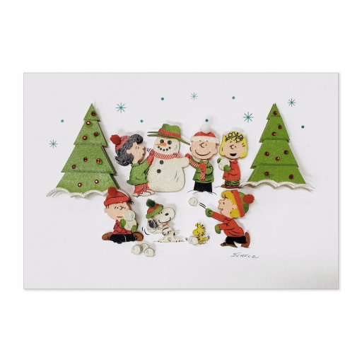 Christmas Hallmark Signature Peanuts Characters Holiday Card