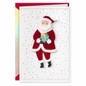 Christmas Hallmark Signature Santa Holiday Card image