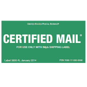 Certified Mail® Label Form image