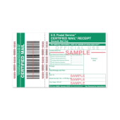 Certified Mail Receipt - Form 3800 image