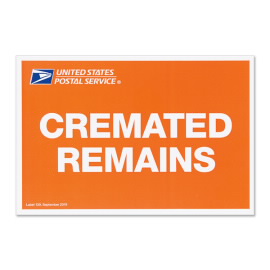 Cremated Remains - Label 139
