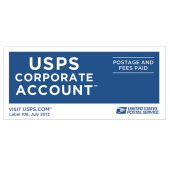 USPS® Corporate Account Postage/Fees Paid Label image