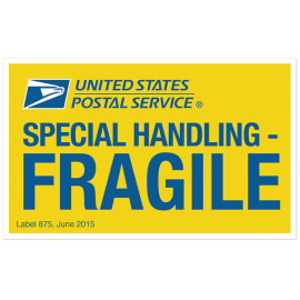Special Handling Fragile Label