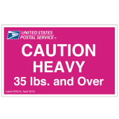 Caution Heavy Adhesive Labels image