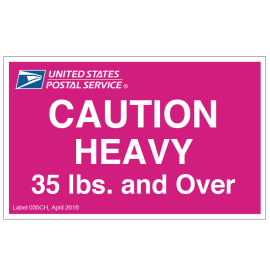 Caution Heavy ID Sticker Label