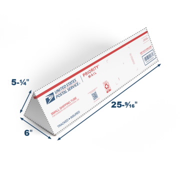 Dual-Use Priority Mail®/Priority Mail Express® Small Tube Box