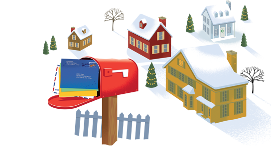 USPS-2012 Christmas mailing Deadlines Holiday-village