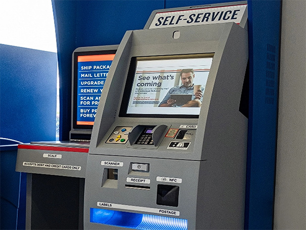 A self-service kiosk.