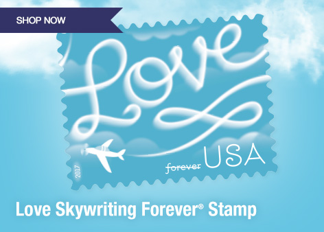 Love Skywriting Forever® Stamp. Shop Now