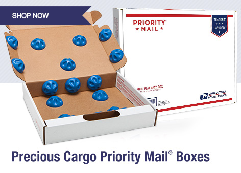 Precious Cargo Priority Mail Boxes. Shop Now.