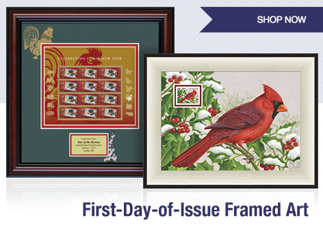 First Day of Issue Framed Art. Shop Now