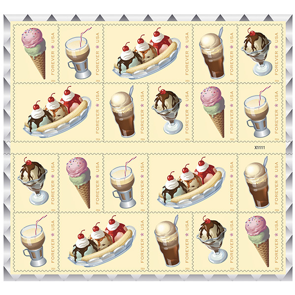 The USPS's Soda Fountain Treats Forever Stamps