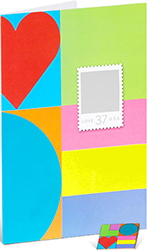 Love Block Card w/Lapel Pin