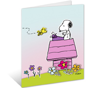 Snoopy on Doghouse Blank Notecards