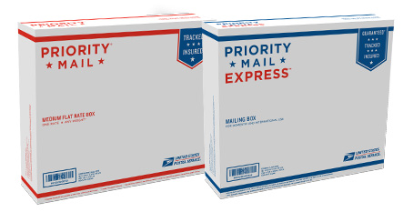 Dual-Use Priority Mail (Flat Rate)/Priority Mail Express (Weight & Zone) Box - 2