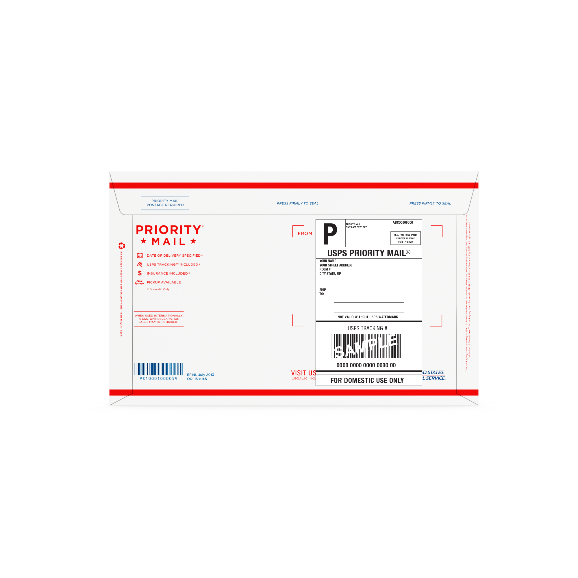 usps priority mail flat rate envelope size