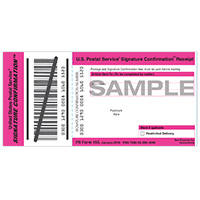 Signature Confirmation Receipt