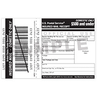 Insured Mail Receipt ($500 & Under Indemnity Coverage)