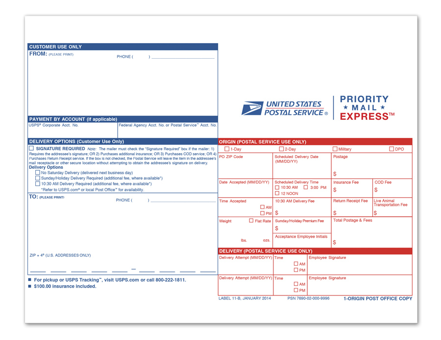 It's just a picture of Current Priority Mail Express Mailing Label This is a picture of Current Priority Mail Express Mailing Label