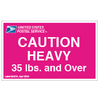 Caution Heavy ID Sticker