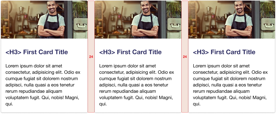 Card spacing example image