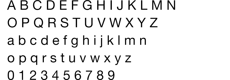 Image of Helvetica Neue Regular typeface.