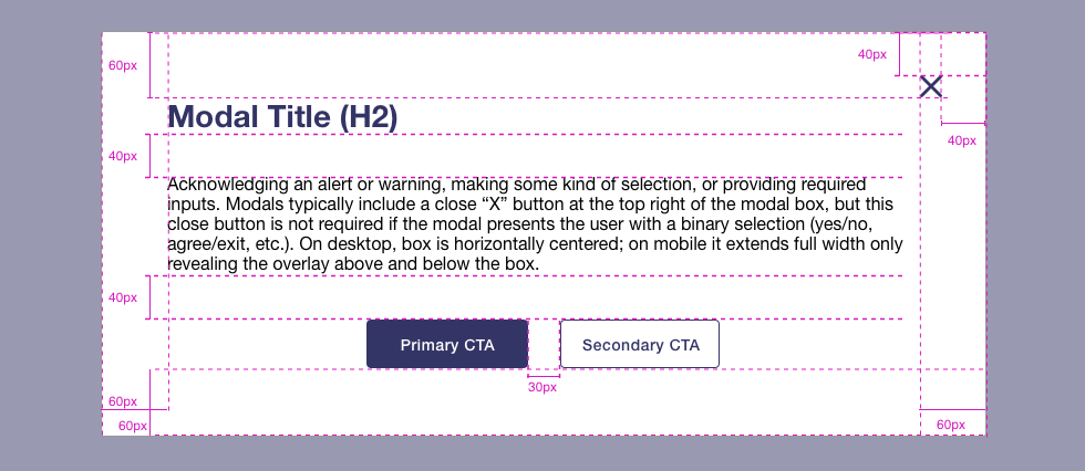 Modal Box Section