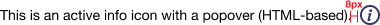 Specifications for the use of Tooltip component