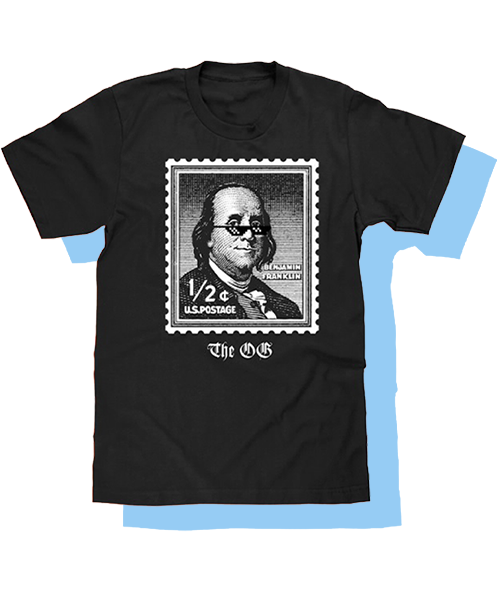 A Benjamin Franklin Stamp T-Shirt.