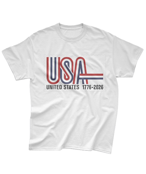 A USA 1776-2026 Logo T-Shirt.